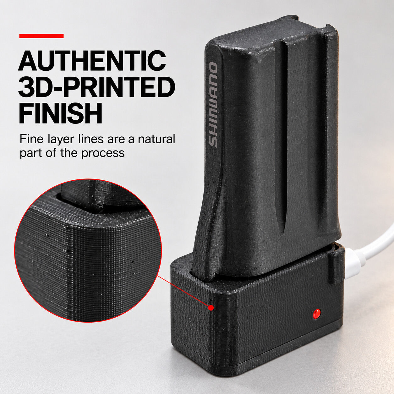 V4 | Authentic 3D-printed surface texture detail on SM-BTR1 charging dock