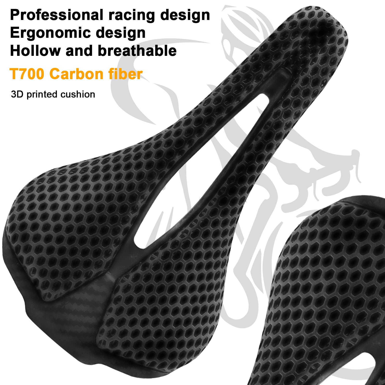 3D Printed Carbon Fiber Bike Saddle - Ultra Lightweight - Image 3