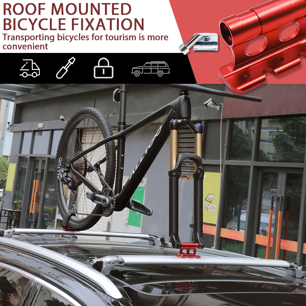 Front Fork Block Quick Release Thru Axle Car Bike Rack Mount - Image 7
