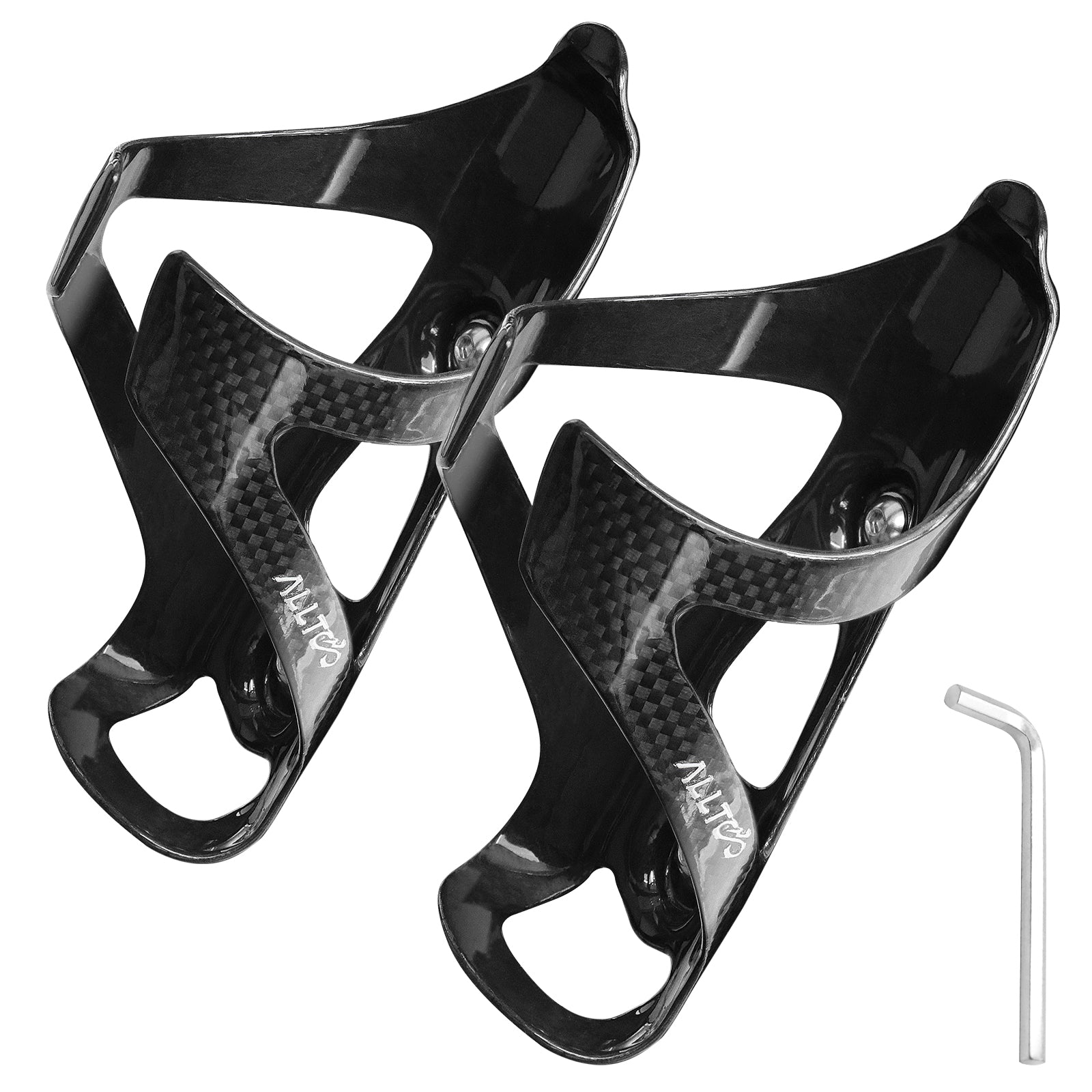 Ultra-light carbon fiber bike bottle cages 2-pack - T800 3K weave 25g