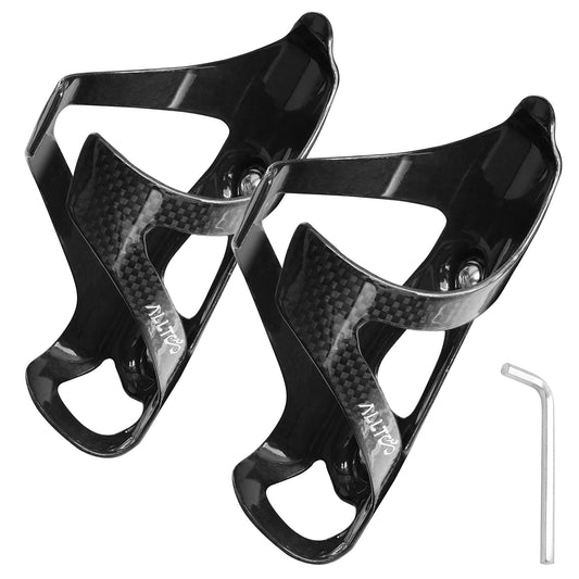 Ultra-light carbon fiber bike bottle cages 2-pack - T800 3K weave 25g